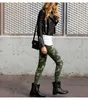 Youaxon Women`s S-XXXXXL Plus Size Chic Camo Army Green Skinny Jeans For Women Femme Camouflage Cropped Pencil Pants 210809