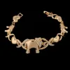 Bpoyb charms elefant xoxo smycken set dubai afican guld färg smycken till halsband örhängen armband ring 4 stycken