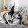 Wolf Spring Winter Blanket Gift for Girl Boys Teens 3D Print Animals Blankets Soft Flannel Fleece Sofa Bed Decor Bedding