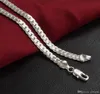 5mm 925 Silver Snake Benkedja Halsband Mode Kedjor Män Kvinnor Smycken Halsband DIY Tillbehör 20 22 24 26 28 30inch