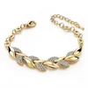 Łańcuch link bohemian scheoman dziewczęta złota bransoletka kryminowa liście bolenną luksusową biżuterię ślubną prosta moda elegancka pławk22