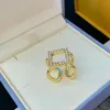 Designer damski Złote Pearl Diamond Pierścienie męskie zaręczyny Miłość Złote Pierścień F Rings Fash