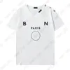 İlkbahar Yaz Erkek Tasarımcı Lüks T-Shirt Paris T-shirt Bayan T Gömlek 3D Klasik Yansıma Mektubu Altın Siyah Beyaz Baskı Moda Rahat Pamuk Tişört Tee Top