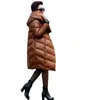 Big Yards Loose Women's Down Jacket Black Red Brown Navy Blue Products Plus Size Coats 211018