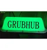 Grubhub táxi luz superior led adesivos de carro telhado brilhante logotipo sinal sem fio para drivers2625264