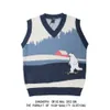 Ugly Sweater Vintage Men Sweater Vest Bear Pattern Casual Knitted Sweater Sleeveless Men Fashion Clothing Autumn Vest Coat Vneck Y2294005
