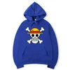 Mäns Anime One Piece Luffy Fleece Hoodie Kvinnor Vinter Manga Sweatshirts Boy Girl Kläder, Drop Ship LJ201222