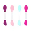 2 en 1 Silicone masque brosse visage brosse nettoyante exfoliant pores nettoyant doux nez brosse outil de soin de la peau