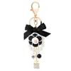 XDPQQ Novo Europeu e Americano Creative Camellia Liga Keychain Bowknot Pearl Moda Chain Bag Ornamento Presente G1019