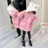 Girl Coat Parka Patchwork Coats Kids Thick Warm Children's Jackets Winter Clothes For s 6 8 10 12 14 210528