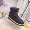 2022 Designer Winter Boot PILLOW Comfort Ankle Boots Print Lace UP Down Snow Boot Fashion Casual Shoes Women Leather Martin Boots With Box 330