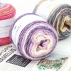 1PC 100g Rainbow Color Hand-woven Cotton Yarn Soft Crochet Thick Yarn For Hand Knitting Warm Sweater Sofa Cushion Scarf DIY Y211129