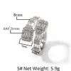 14K Gold Men Ladies Kubikzirkonia Diamant Ring Baguette Quadratsteine Ring Rosegold Silber Farbe HipHop Juwely7799232