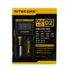 NITECORE D2 LCD Digicharger Universal Intelligent Charger Retail -paket med kabel för Liion NIMH Battera28A427884818