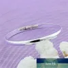 925 Sterling Silver Smooth Solid Armband Bangles För Kvinnor Män Charm Party Luxury Smycken Fabrikspris Expert Design Kvalitet Senaste Style Original Status