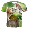 T-shirts pour hommes T-shirts pour hommes 2022 impression 3D jeunes hommes et femmes Animal T-shirt Harajuku haut décontracté à manches courtes XXS-6XL