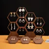 Jewelry Pouches Bags Honeycomb Earrings Necklace Storage Rack Holder Stand Ear Studs Display Board Wynn22