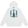 Hip Hop Oversize Bluza z kapturem Bluza Mężczyźni Streetwear Harajuku X-ray Butterfly Kapturem Luźne Hipster Polar Hoodie Plus Size 210720