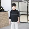 Boys White Shirts for Kids Clothes Solid Cotton Formal Shirt boys Teenagers School Permance Unim 4-16 Years Old 210713