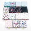 Gift Wrap 1pcs Eyelash Packaging Wholesale Butterfly Print Laser Lase Cases With Tray Square Box Lash Package