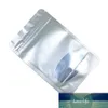 100Pcs/Lot Glossy Silver Stand Up Mylar Foil Bag with Clear Window Self Grip Seal Tear Notch Doypack Resealable Pouches