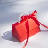 10 قطع حقيبة هدية مربع ورقة حزب حفل زفاف الإحسان الحلوى boxex التعبئة والتغليف الأزرق الوردي استحمام الطفل عيد الميلاد هدية عيد 211014