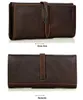 Business Long Genuine Leather Clutch Hasp Design Coin Bag Purses Wallets