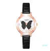 Kvinnor Klockor Lyx Quartz Armband Rostfritt Stål Ring Casual Ladies Girl Butterfly Reloj Mujer