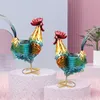 Konst och hantverk Metal Iron Multicolor Cock Dawn Ornament Home Creative Decoration Shop Rooster Wealth Gift Chinese Style