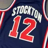 sjzl rare Basketball Jersey Men Youth women Vintage usa 1992 J.Stockton High School Size S-5XL custom any name or number
