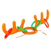 1set Inflatable Santa Funny Reindeer Antler Hat Ring Toss Christmas Holiday Party Game Christmas Outdoor Inflated Toys Supplies9364129