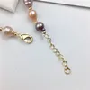 Pärlsträngar habsayo naturlig multicolor 8-9mm barock återfödd keshi pärlguld pärlor blandar armband armband kvinnor fina smycken charmiga gåvor