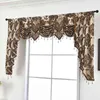 NAPEARL 1 Piece Luxury Beaded Valance Rustic Decorative Window Curtain Home Backdrop Waterfall Drapes for Living Room Ready Made 211203