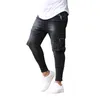 Fashion Casual Autumn Men's Jeans Stretch Slim Fit Pocket Denim Trousers Daily Street Style Hip Hop Pants