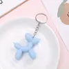 Colorful Balloon Dog chain for Man Soft Rubber PVC Cute chains Women Car Ring Bag Pendant Key Chain