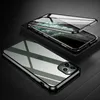 Custodia in metallo ad adsorbimento magnetico 360 per iPhone 12 11 Pro XS Max X XR 12 Mini 7 8 Plus SE 2020 Cover magnetica in vetro a doppia faccia