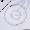 Natuurlijke zoetwater parel ketting armband oorbel set moeder039s dag geschenken voor Motherinlaw21871673021