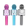 Bluetooth Wireless Microphone Kid Toys WS-858 Handhållen Karaoke Mic USB KTV-spelare Bluetooth-högtalare Rekord Musikmikrofoner