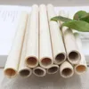 20cm Portable Reusable Natural Bamboo Drinking Milk Tea Coffee Straws Party Wedding Kitchen Bar Outdoor Sports Barware