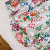 Born Baby Floral Romper Girls Korea Z Długim Rękawem Rompres Z Kapelusz Jesień Niemowlę Bawełniane Sleepsuit Odzież 210615