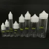 Boş Yağ E Sıvı Şişeler 10 ml 15ml 30 ml 60ml 100 ml 120 ML PET Uzun Plastik Damlalık Şişeleri E Suyu Destek Logosu için Özelleştirilmiş