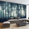 Custom Photo Wallpaper 3D Dichte Mist Bos Boom Muurschildering Woonkamer TV Sofa Slaapkamer Schilderen Natuur Landschap Muur