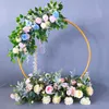 Dekoracyjne kwiaty wieńce 50100 cm DIY Wedding Flower Mursement Supplies Silk Piones Rose Artificial Row Decor Iron Arc2883074