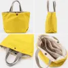 Neue heiße Einkaufstaschen Kleine Größe Premium Quality Leichte Pflicht Falten Tote Bagmultifunktionale Leinwandeinkaufstasche Neue Retro Damen Handtaschen C