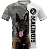 Malinois 3D-gedrucktes T-Shirt für Männer Sommer Casual Tees Kurzarm T-Shirts Funny Drop 01 210706