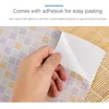 Wallpapers Thicken Mosaic Waterproof Kitchen Oil Repellent Self-Adhesive Bathroom Tile Stickers Wall Home Decor