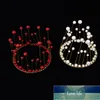 Mini Taç Prenses Topper Kristal Inci Tiara Çocuk Saç Süsler Düğün Doğum Günü Partisi Kek Dekorasyon Araçları için Fabrika Fiyat Uzman Tasarım Kalitesi Son