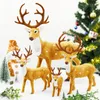 Feestdecoratie 30 cm/25/20/15 cm rendier Kerstherten Kerstmis Elk Plush Simulation Decorations for Home Merry Jaargeschenken