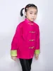 Ethnic Clothing 4Colors Boys Girls Chinese Style Qipao Tops Retro Shirts Kids Red Tang Suit Coat Children Year Clothes Zen Tea Casual Blouse