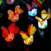 10st Colorful Light Butterfly Wall Stickers LED Night Light Hem Living Kid Room Bedroom Decor Butterfly Stickers med tejp